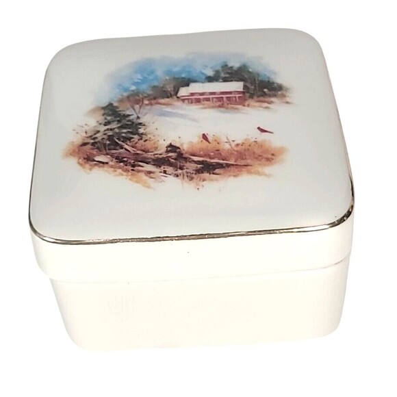 PORCELAIN TRINKET BOX A CHRISTMAS KEEPSAKE Designers' Collection Robert Laessig - Picture 12 of 12